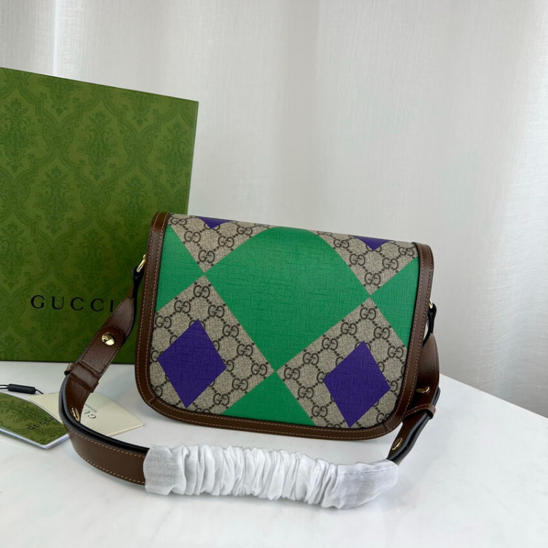 Replica Gucci Horsebit 1955 Shoulder Bag With Geometric Print 602204