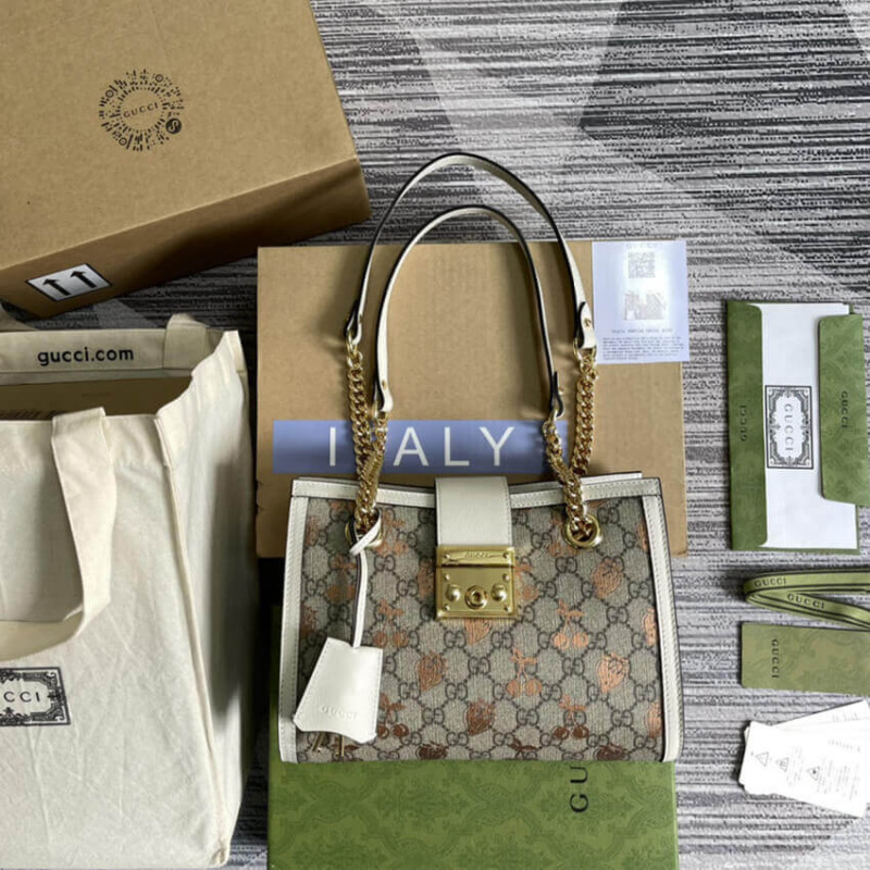 Replica Gucci Padlock Small Berry Tote Bag 498156