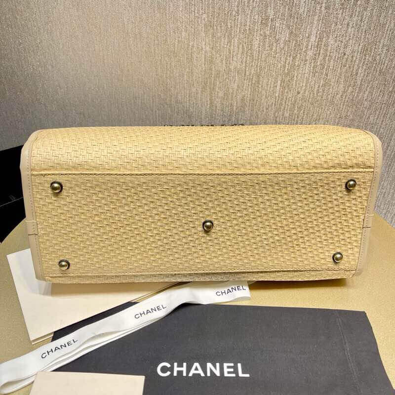 Replica Chanel 21S Deauville Woven Chain Leather Large Shopping Bag A66941