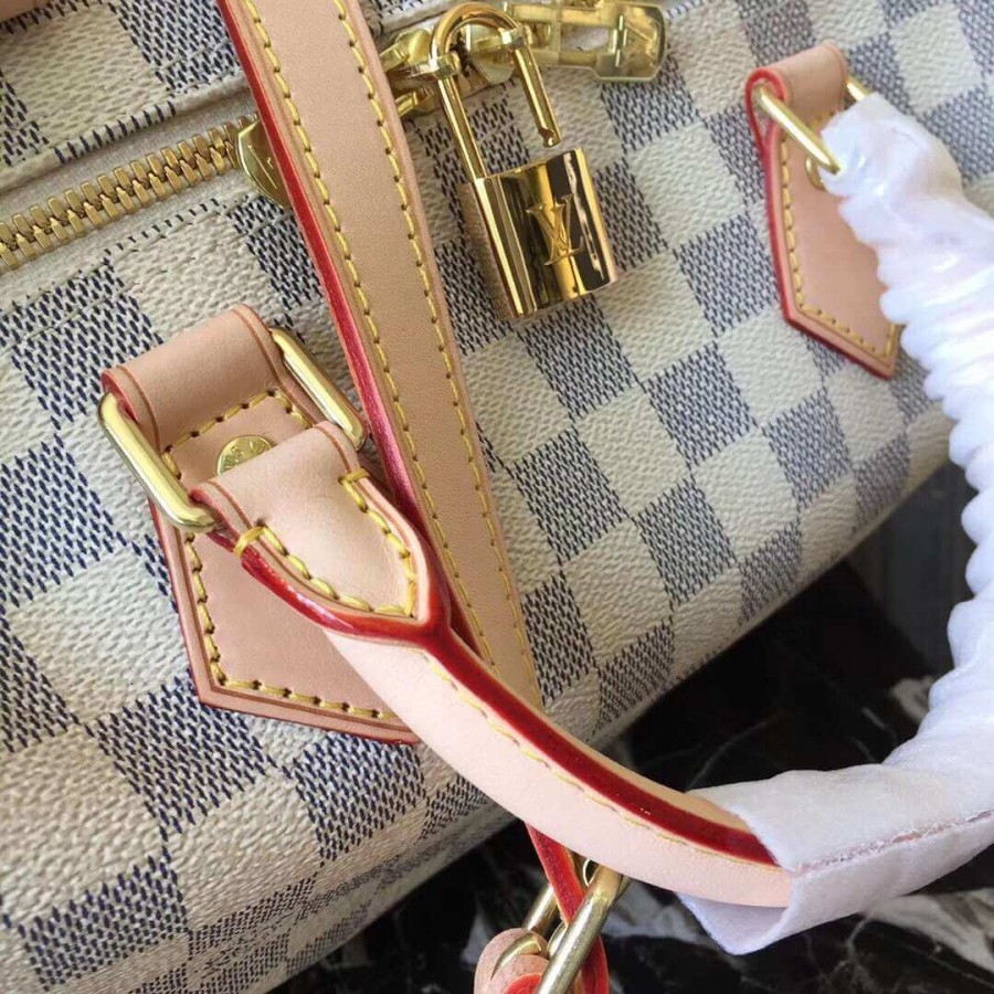 Replica Louis Vuitton Damier Azur Canvas Speedy Bandouliere 35 N41372