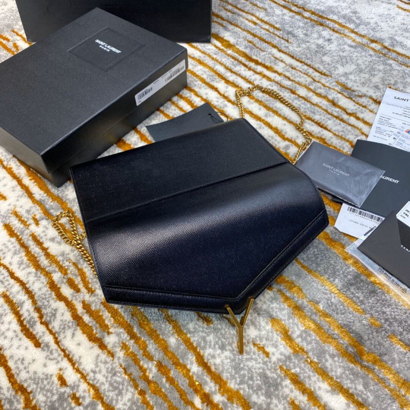 Replica Ysl Saint Laurent Cassandra Wallet On Chain In Grain Leather 582334