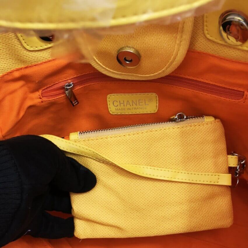 Replica Chanel 21S Deauville Orange Yellow Large Shopping Bag A66941