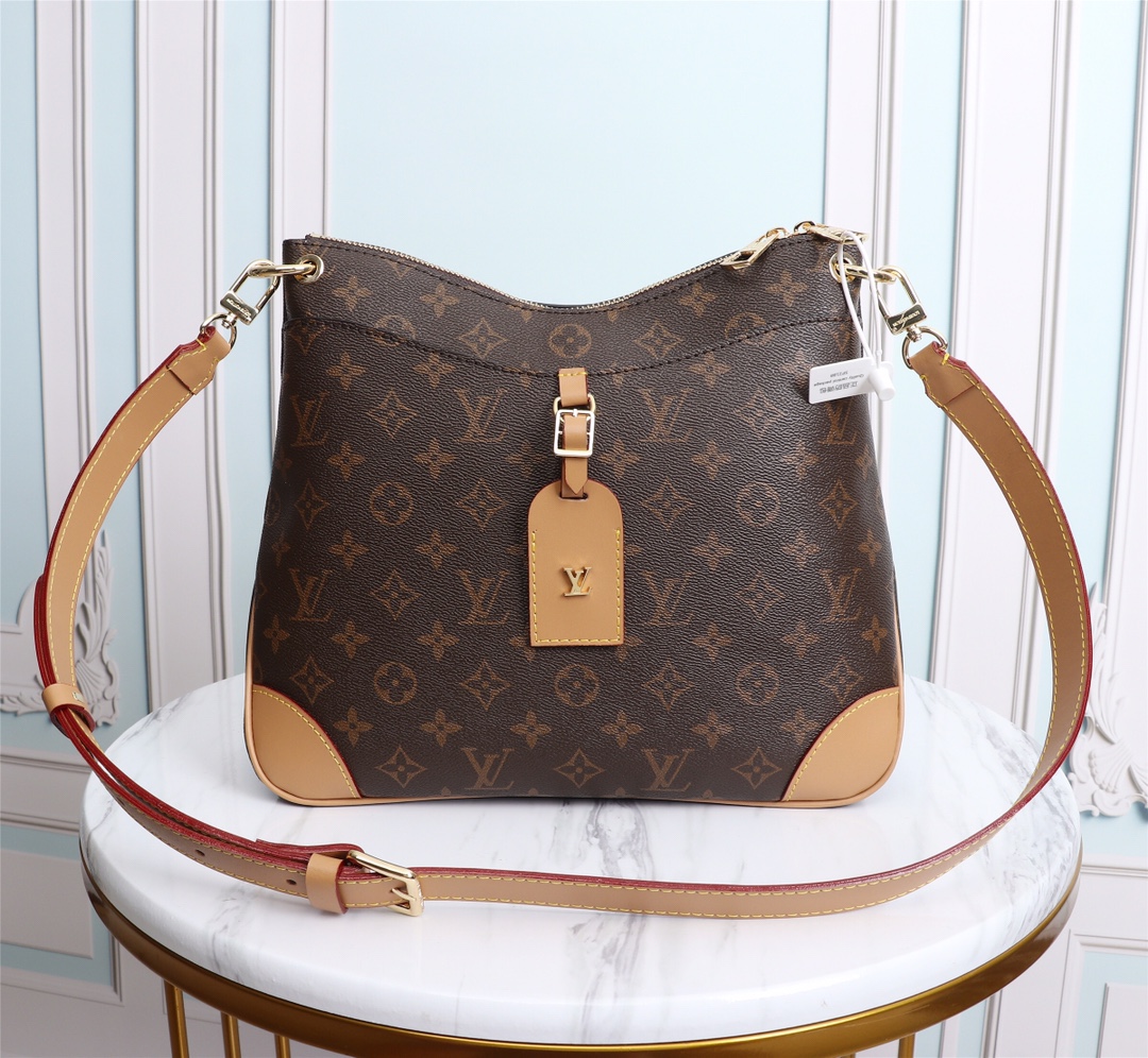 Replica Louis Vuitton Aaa-Odeon Pm M45354 Black/Natural