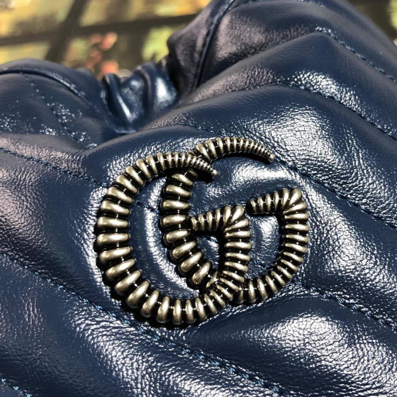 Replica Gucci Gg Marmont Mini Bucket Bag 575163 Blue