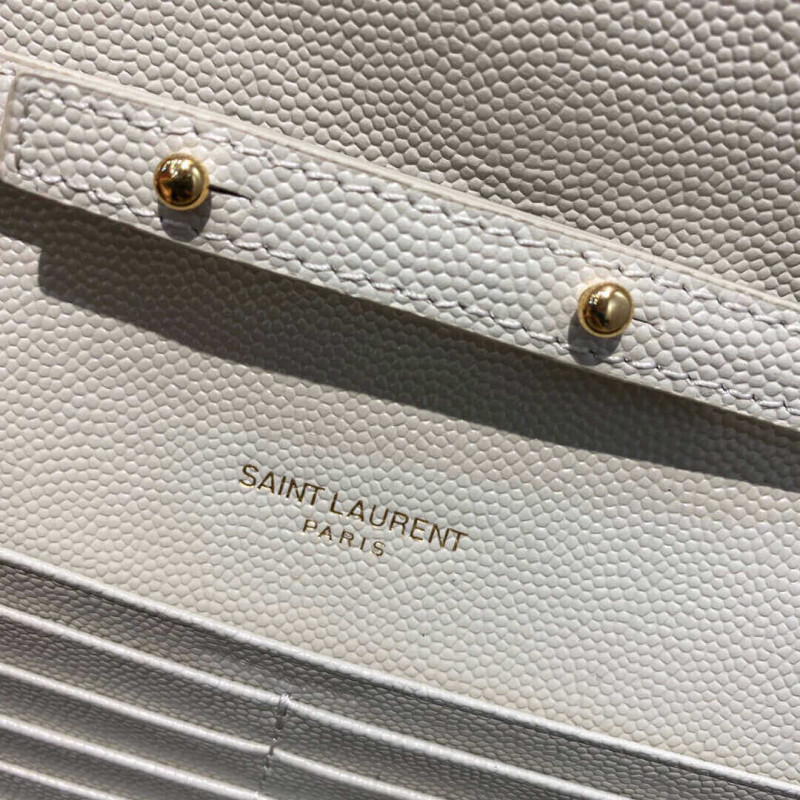 Replica Ysl Saint Laurent Monogram Chain Wallet In Mix Matelasse Grain Leather 620280