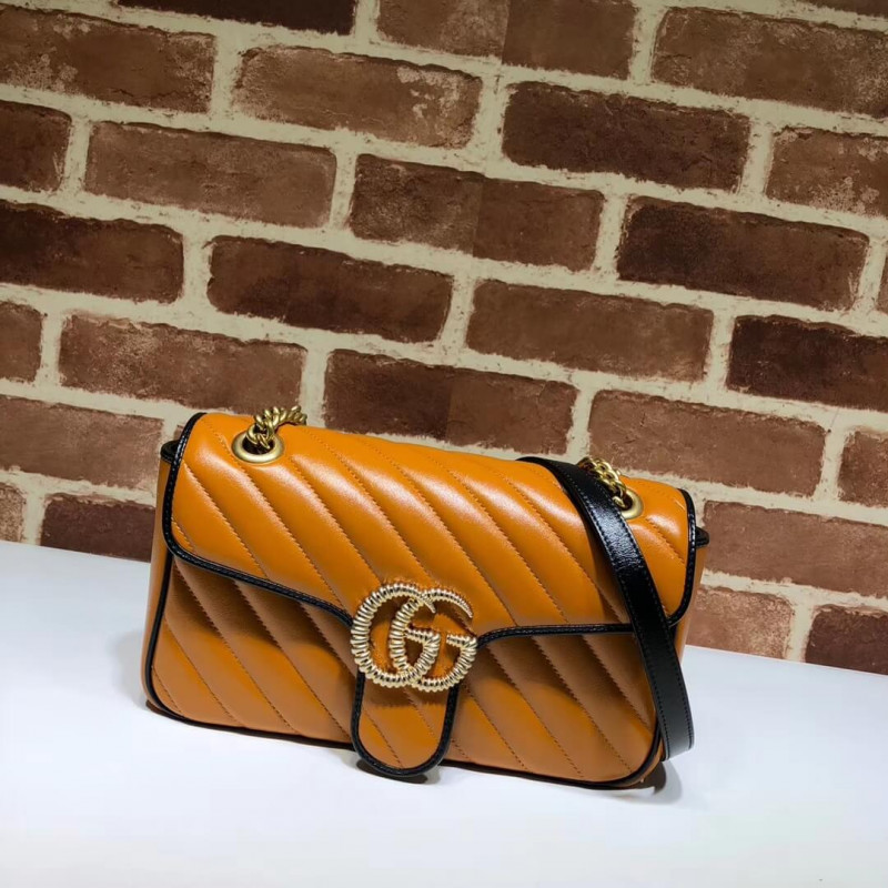 Replica Gucci Gg Marmont Small Shoulder Bag 443497 Cognac