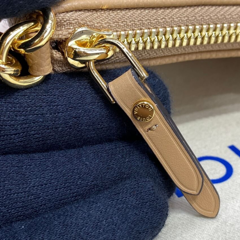 Replica Louis Vuitton Monogram Empreinte Easy Pouch On Strap M81137 Arizona Beige