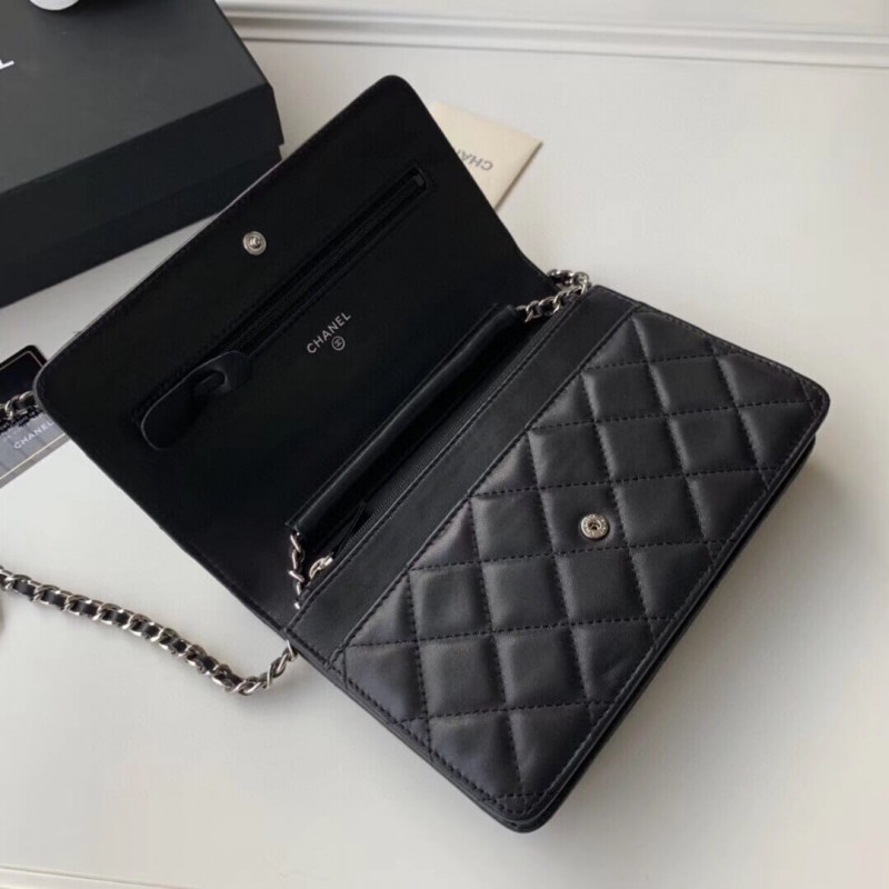Replica Chanel Classic Lambskin Wallet On Chain Woc Ap0250