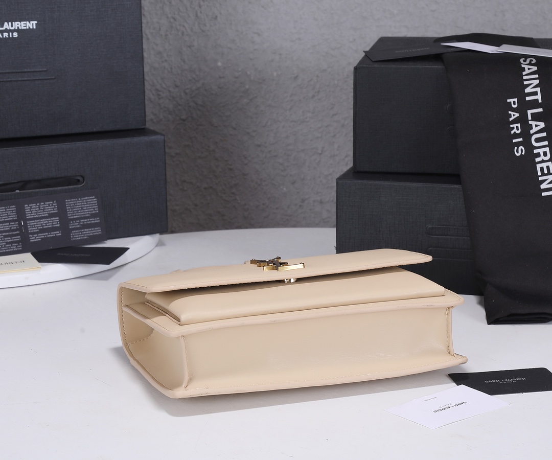 Replica Ysl Sunset Medium Top Handle Bag- Black/Beige