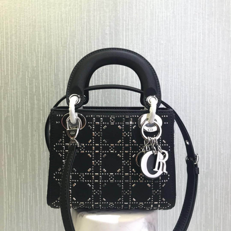 Replica Christian Dior Rhinestones Mini Lady Dior Bag M0500