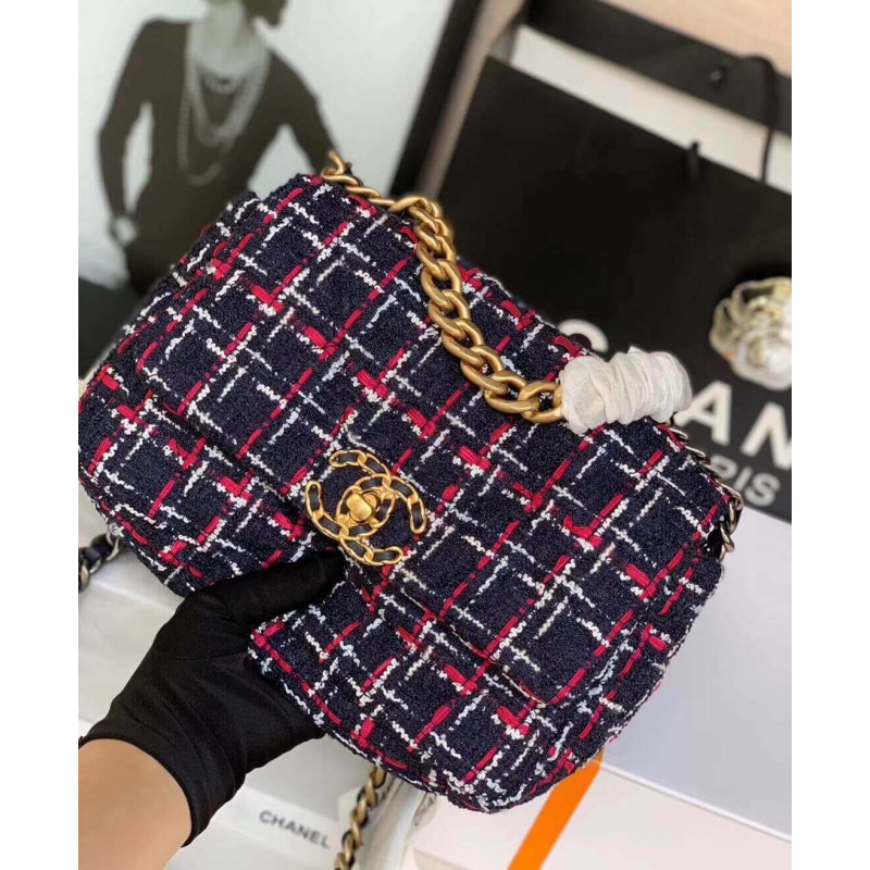 Replica Chanel 19 Flap Bag In Tweed As1160