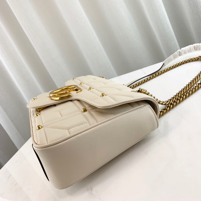 Replica Gucci Gg Marmont Matelasse Shoulder Bag With Studs 443496