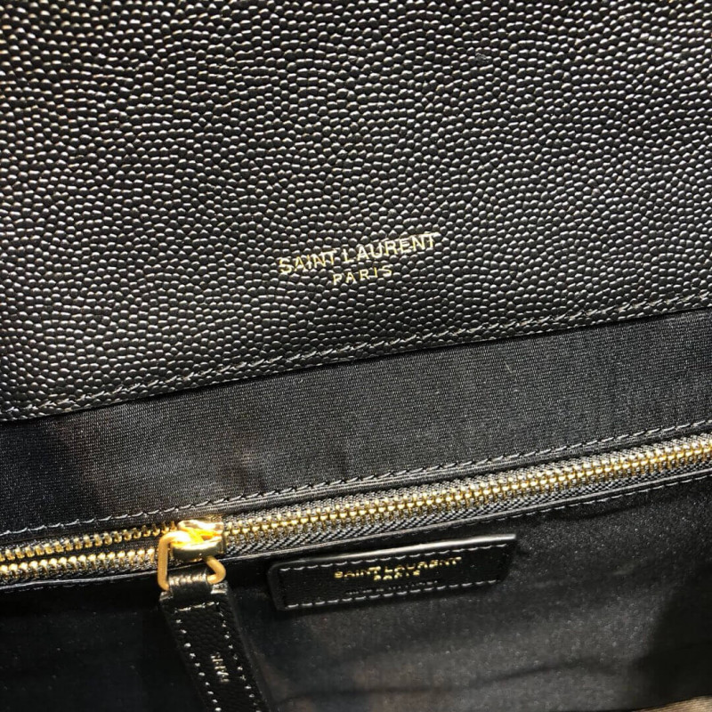 Replica Saint Laurent Grain Leather Large Envelope Chain Bag 396910 Black