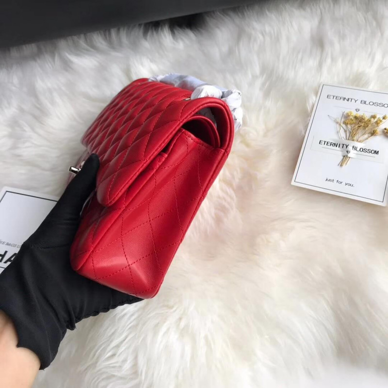 Replica Chanel 1112 Red Medium Size 2.55 Lambskin Leather Flap Bag
