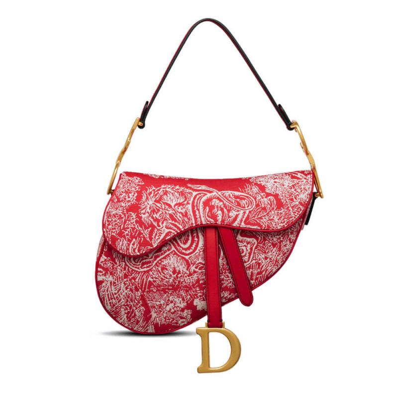 Replica Christian Dior Saddle Bag Toile De Jouy Reverse Jacquard M0446