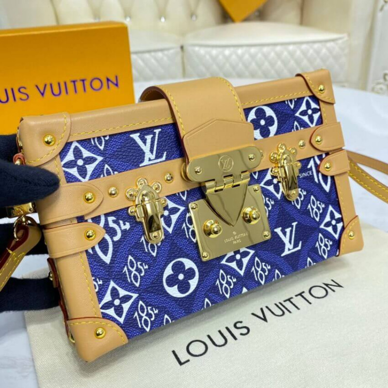 Replica Louis Vuitton Since 1854 Petite Malle M57212 Blue