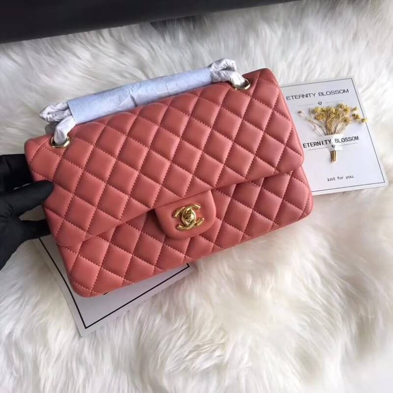 Replica Chanel 1112 Rose Quartz Medium Size 2.55 Lambskin Leather Flap Bag