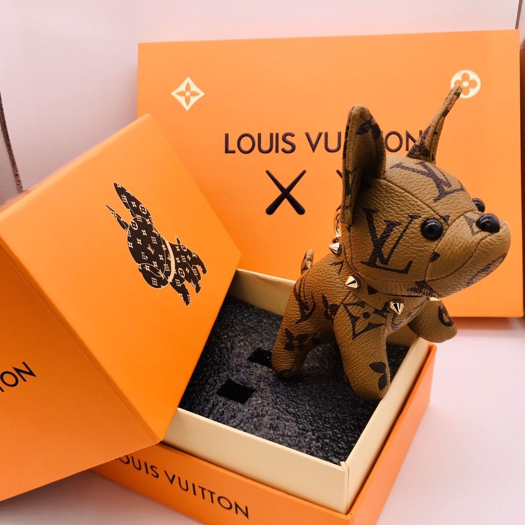 Replica Louis Vuitton Cute French Bulldog Bag Charm And Key Holder