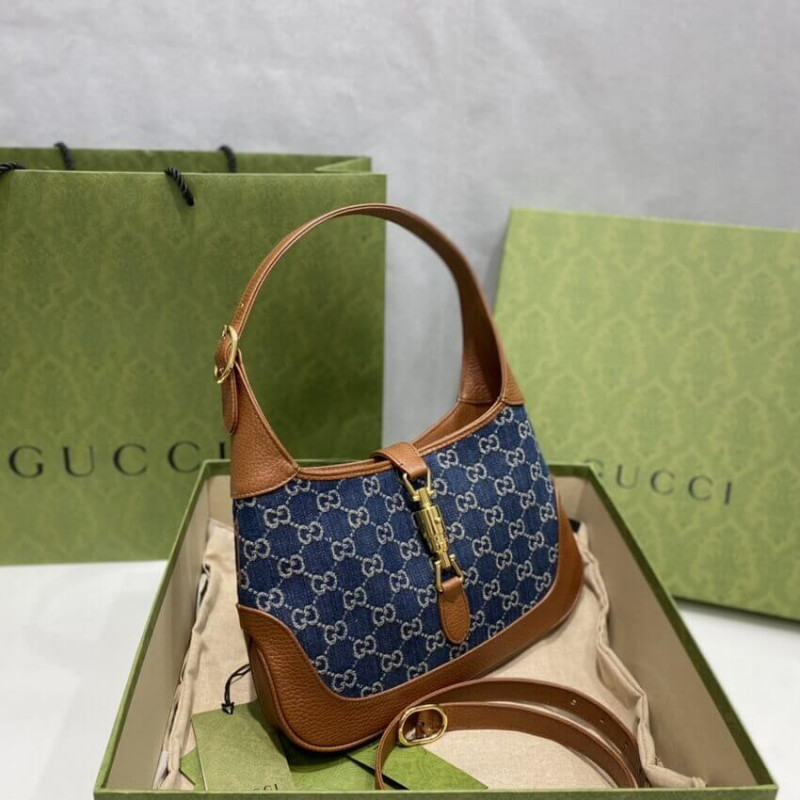 Replica Gucci Denim Jackie 1961 Small Shoulder Bag 636706