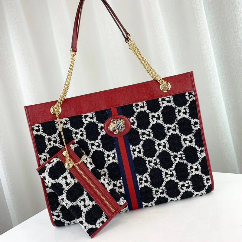 Replica Gucci Rajah Gg Tweed Large Tote 537219