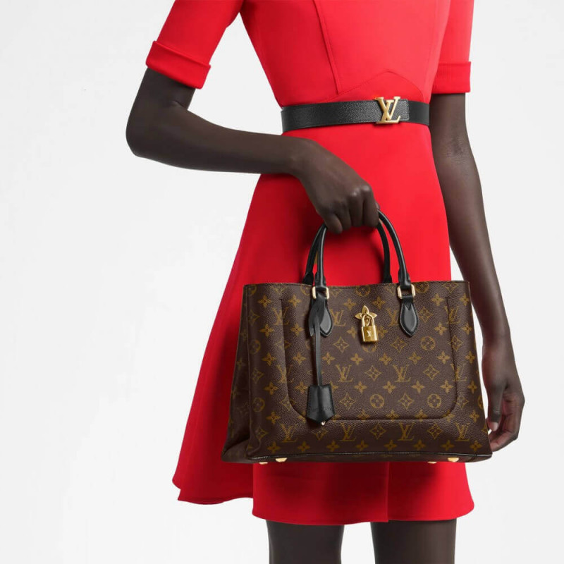 Replica Louis Vuitton Monogram Canvas Flower Tote M43550 Black