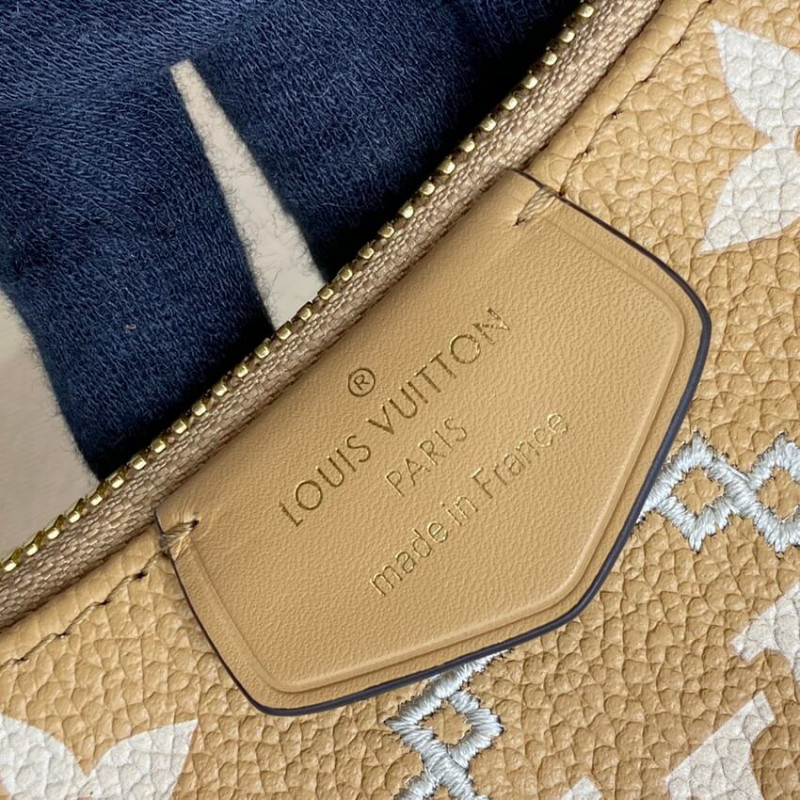 Replica Louis Vuitton Monogram Empreinte Easy Pouch On Strap M81137 Arizona Beige