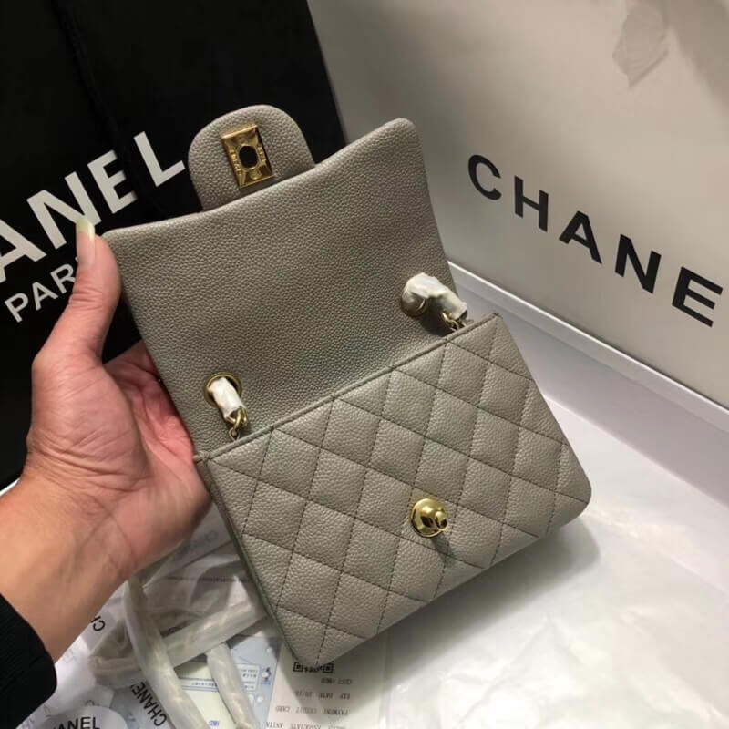 Replica Chanel Caviar Leathe 17Cm Classic Flap Bag 1115
