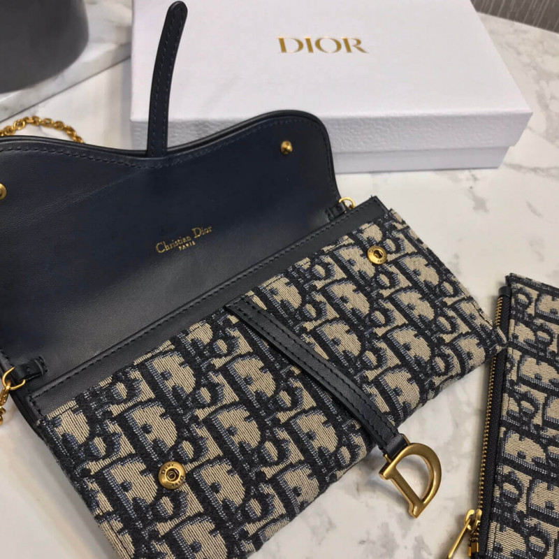 Replica Christian Dior Saddle Long Wallet On Chain S5614