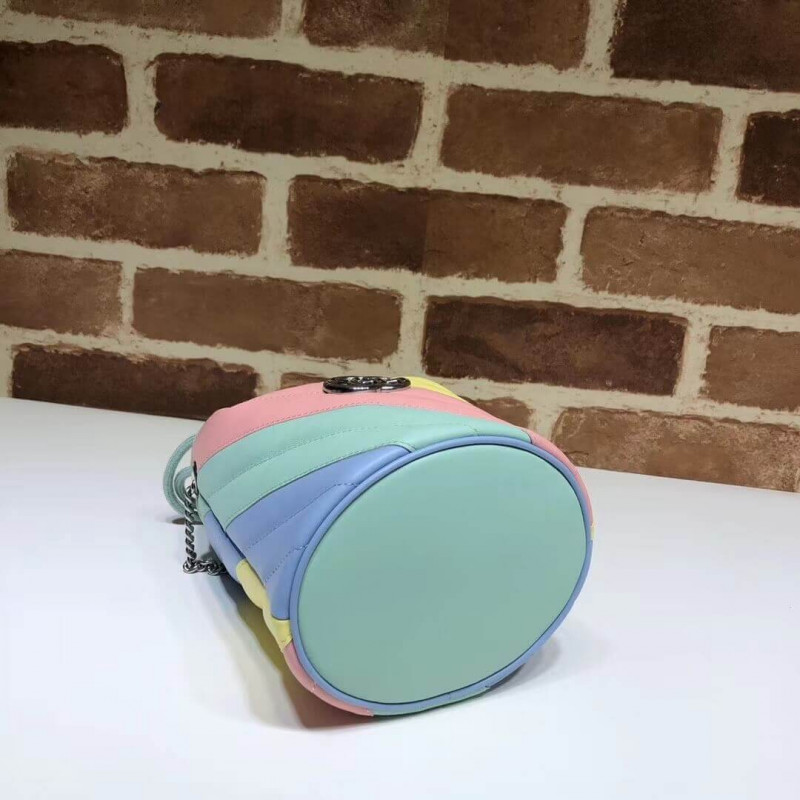 Replica Gucci Gg Marmont Mini Bucket Bag In Pastel And Rainbow 575163