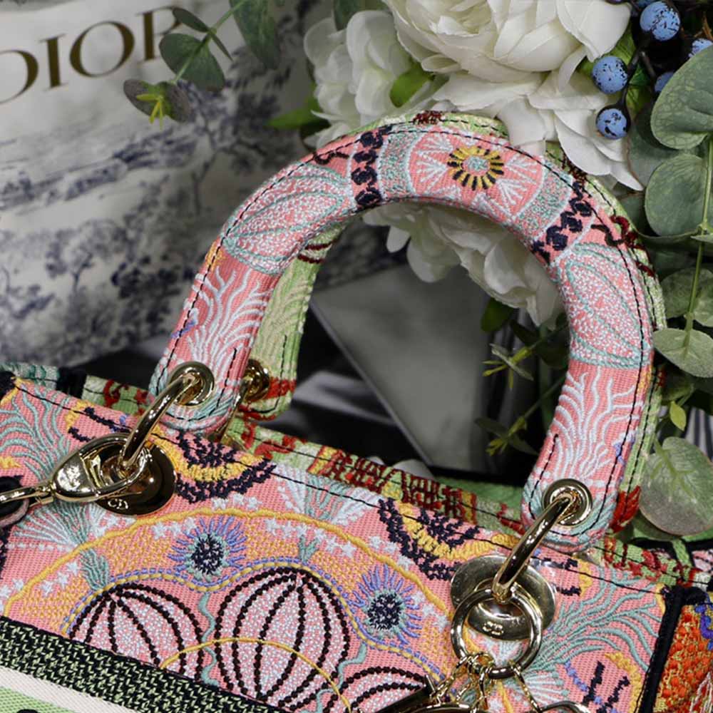 Replica Dior Aaa-In Light Medium Lady D-Lite Bag M8003/Embroidery