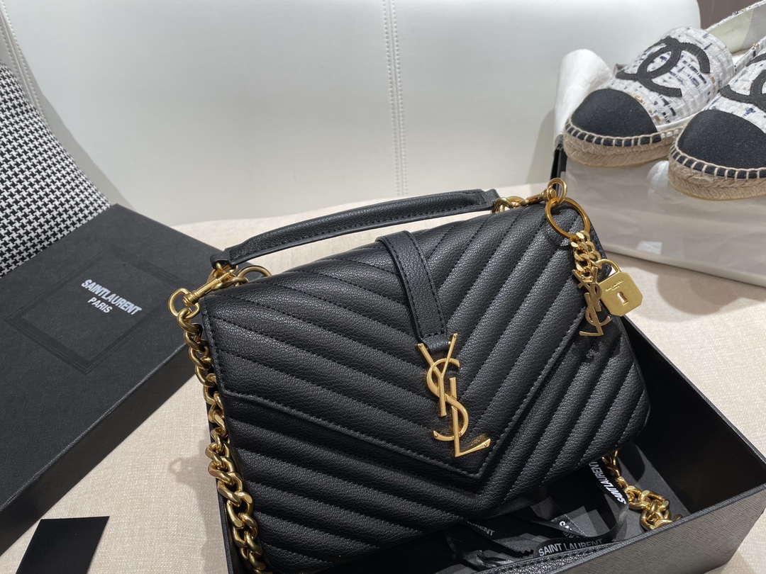 Replica Ysl Envelope Medium Bag In Mix Embossed Leather-Gold