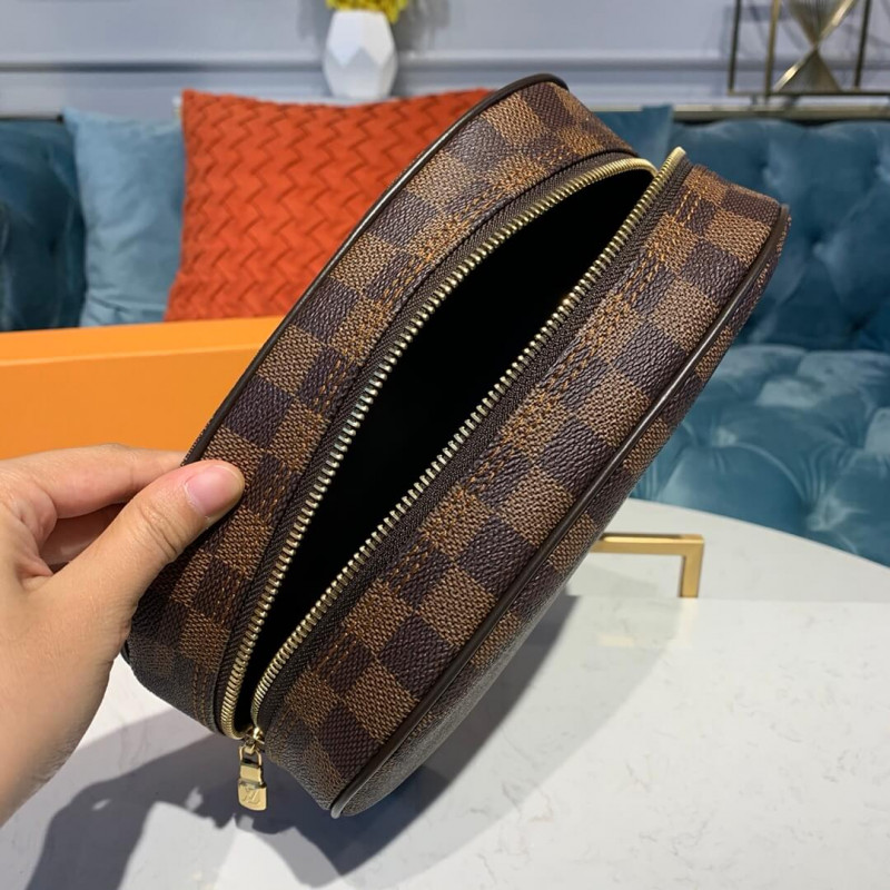 Replica Louis Vuitton Damier Ebene Canvas Toiletry Bag 25 N47624