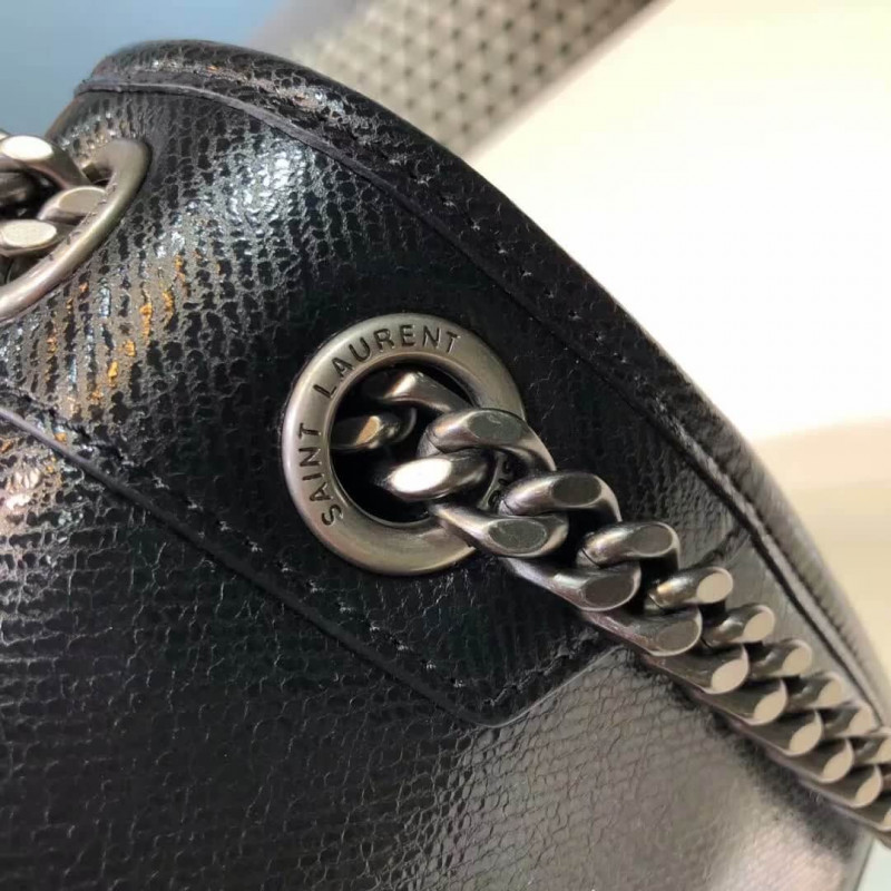 Replica Saint Laurent Niki Baby In Metallic Leather 498894