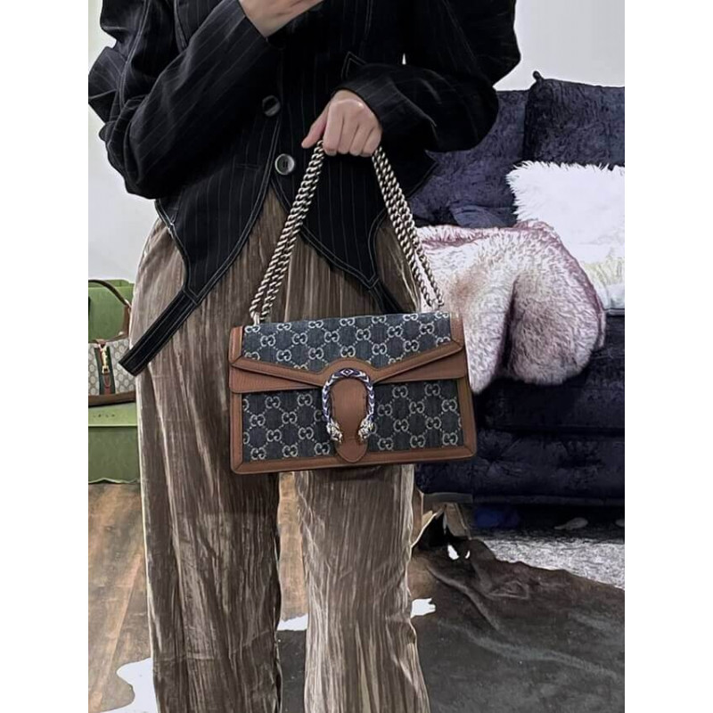 Replica Gucci Denim Small Dionysus Shoulder Bag 400249