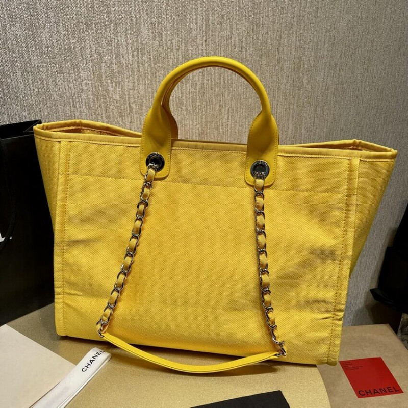 Replica Chanel 21S Deauville Orange Yellow Large Shopping Bag A66941