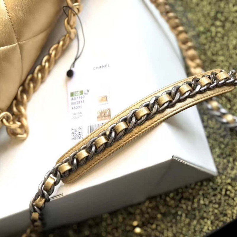 Replica Chanel 19 Flap Bag As1160 Gold