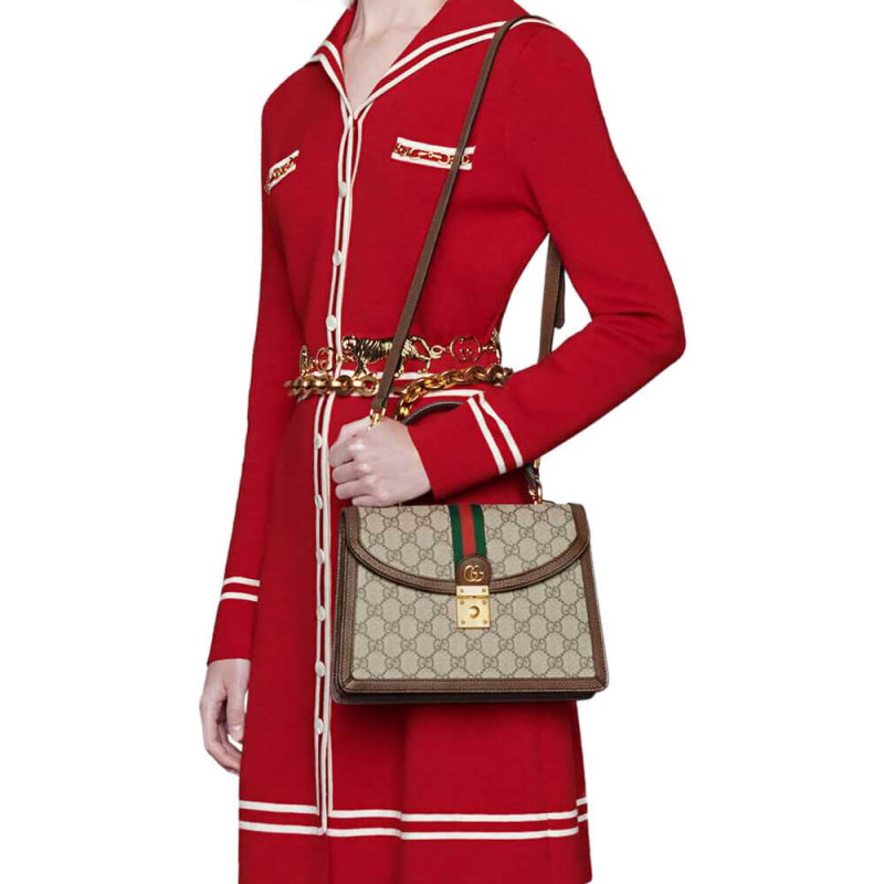 Replica Gucci Ophidia Small Top Handle Bag With Web 651055