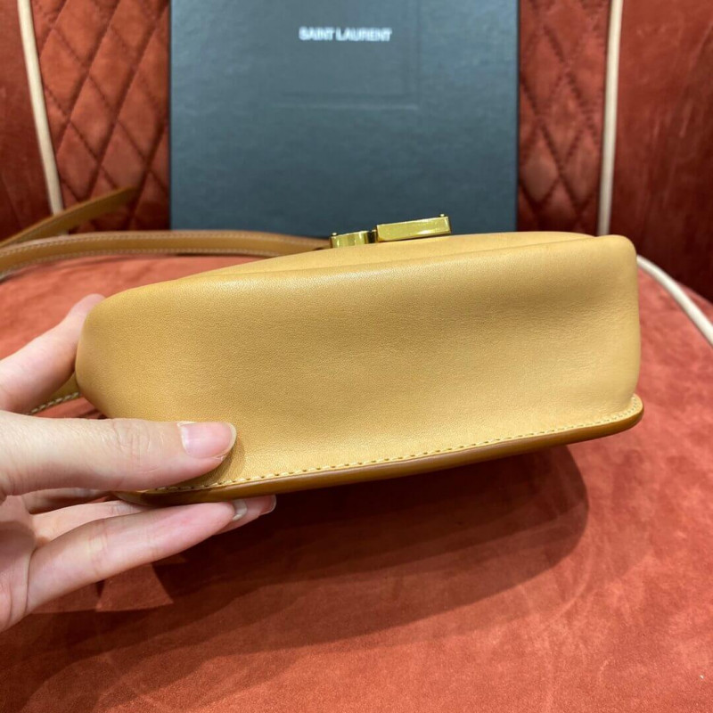 Replica Saint Laurent Kaia Ysl-Plaque Small Leather Satchel 619740