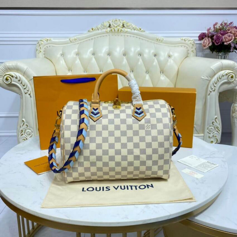 Replica Louis Vuitton Damier Azur Speedy Bandouliere 30 N50054