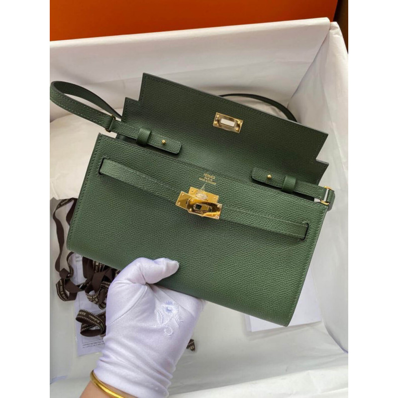 Replica Hermes Kelly Wallet To Go Woc 499041 Army Green