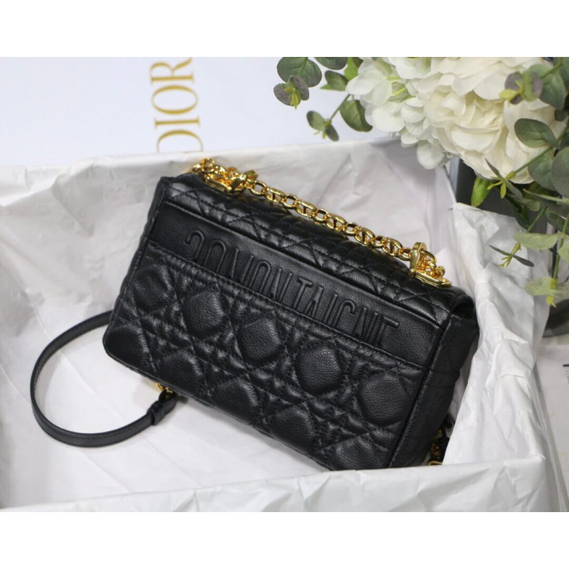 Replica Dior Small Caro Bag In Supple Cannage Calfskin M9241