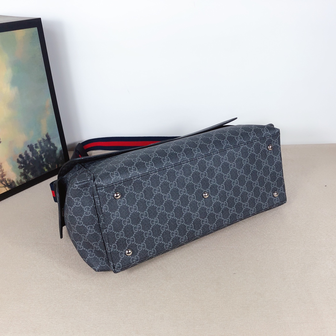 Replica Gucci Gg Plus Diaper Bag Black/Grey 211131