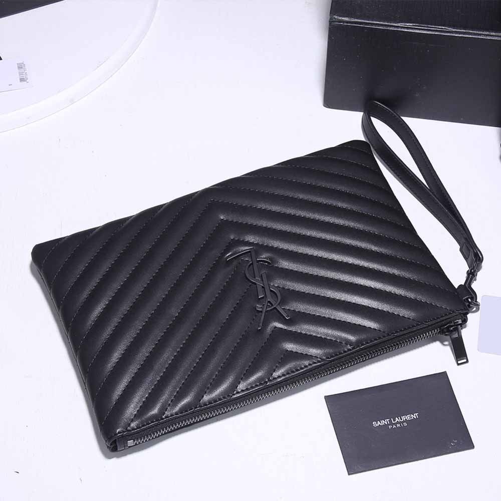 Replica Ysl Monogram Tablet Pouch In Matelasse Leather 1850