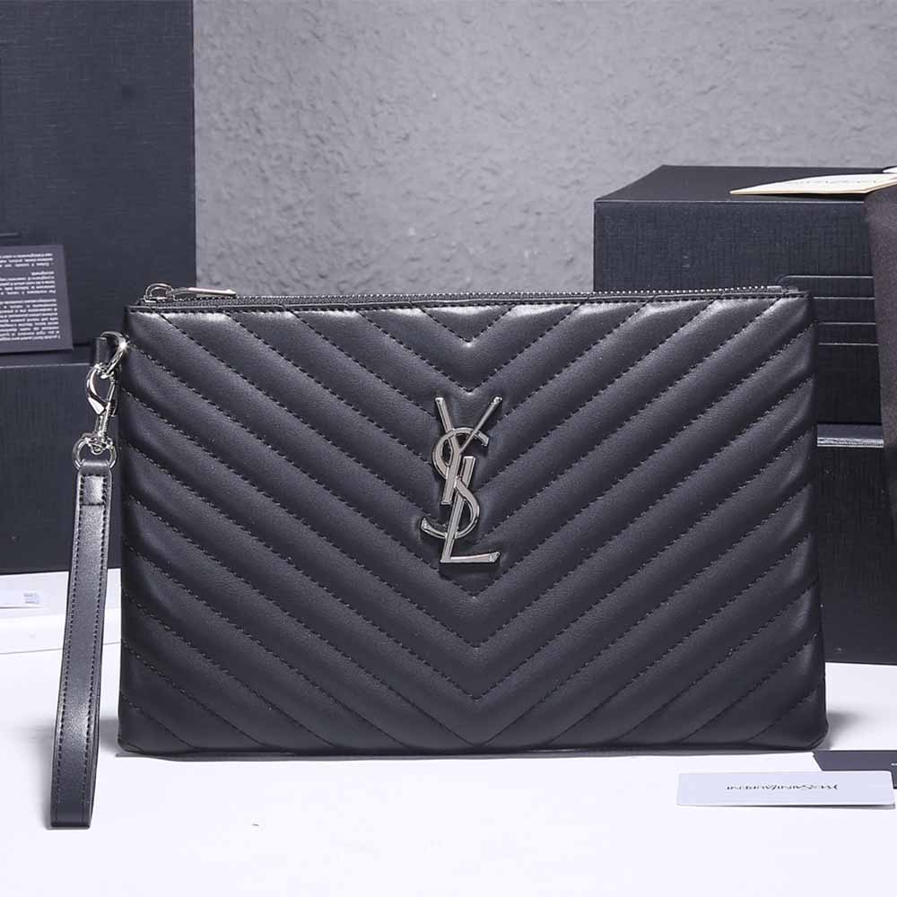 Replica Ysl Monogram Tablet Pouch In Matelasse Leather 1850