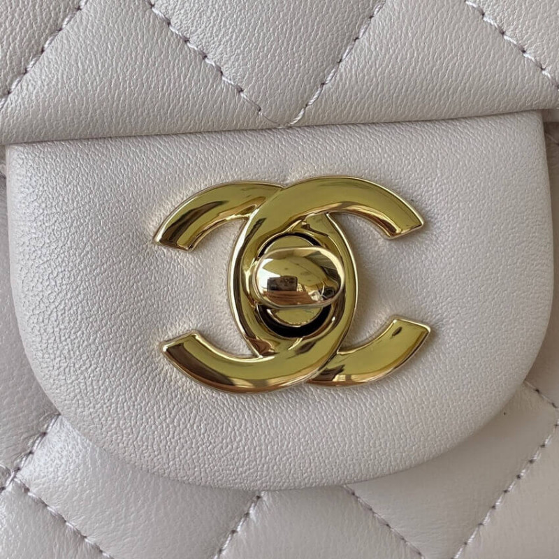 Replica Chanel Mini Flap Bag With Top Handle As2431 In Iridescent Lambskin