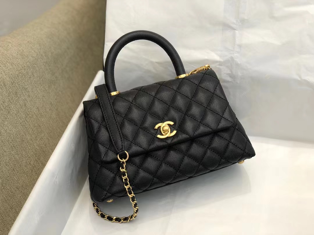 Replica Chanel Coco Handle Black 24*14*10Cm A92990