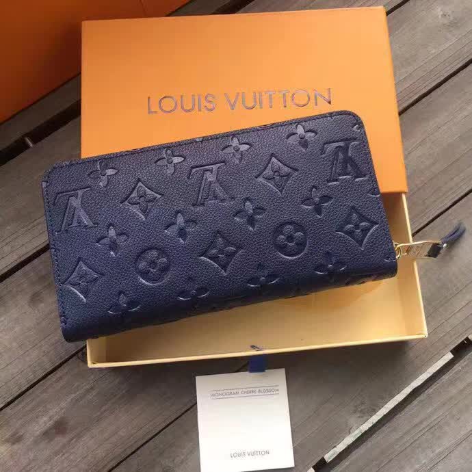 Replica Louis Vuitton Supple Monogram Empreinte Leather Zippy Wallet