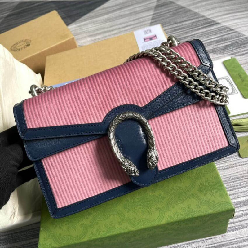 Replica Gucci Dionysus Small Shoulder Bag 400249 Pink Corduroy