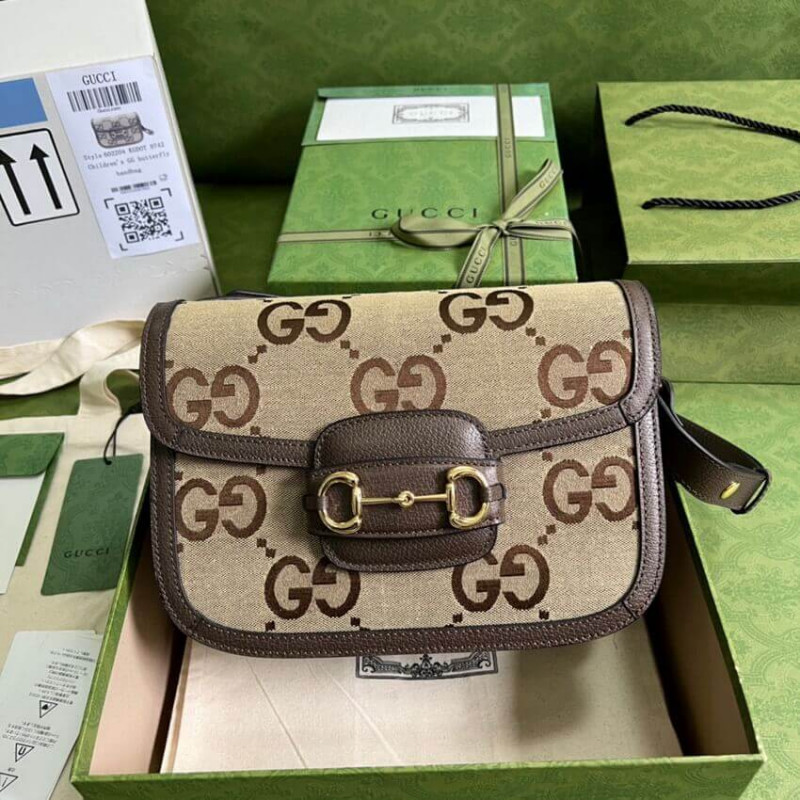 Replica Gucci Horsebit 1955 Shoulder Bag With Jumbo Gg 602204