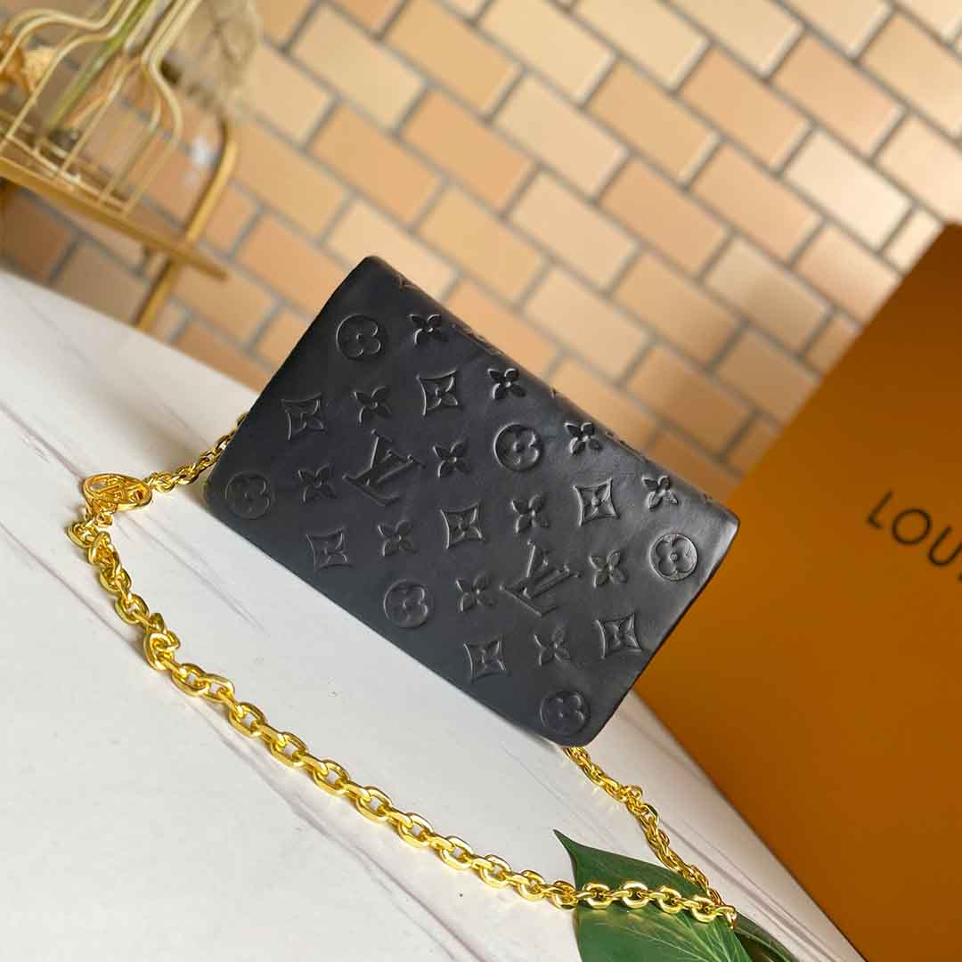 Replica Louis Vuitton Pochette Coussin M80742 Black/Blue/Rose